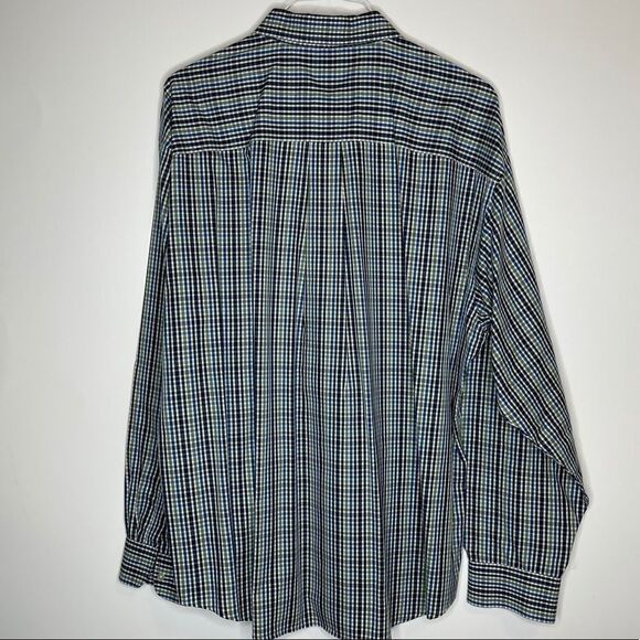 XXL Enro Green-Blue Plaid LS Shirt - Picture 3 of 5